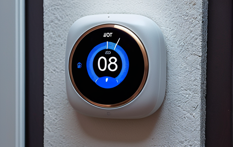 **

Prompt: "A vulnerable smart home device (like a smart thermostat or security camera) with open ports and weak default passwords, symbolizing the inherent weakness of IoT devices. Emphasize the ease with which it could be hacked. Dramatic lighting."

**