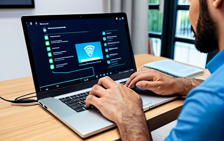 Home Network Security Checkup**

"A brightly lit, modern living room. A person, fully clothed in casual but professional attire, is sitting at a desk, reviewing Wi-Fi router settings on a laptop. The router is visible in the background with glowing lights. An open cybersecurity guide book is placed on the desk. The scene conveys security and safety. Safe for work. Appropriate content. Perfect anatomy, natural proportions, well-formed hands, professional. Modest clothing. 'Wi-Fi Security' displayed on the laptop screen. Family-friendly."

**