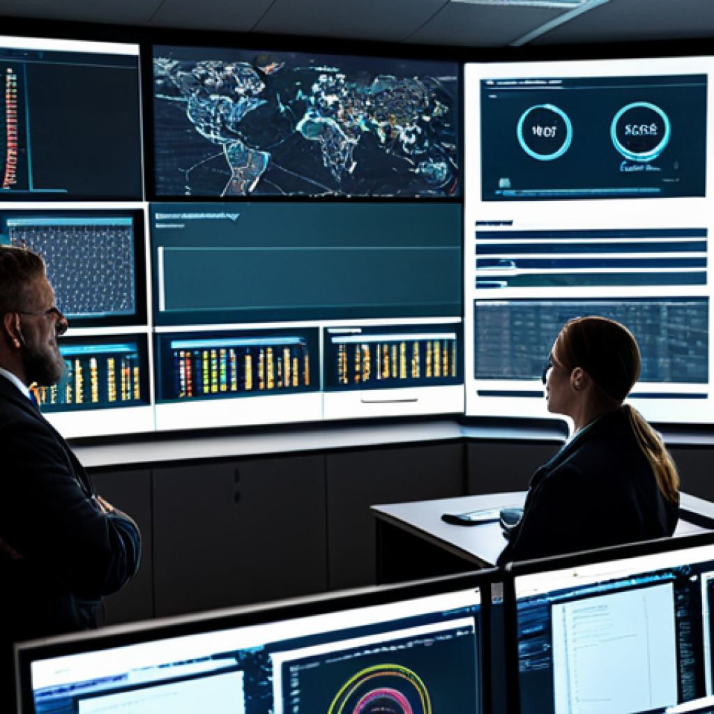 ** A diverse team of cybersecurity professionals analyzing network activity on large monitors in a modern security operations center. Focus on data visualization, threat detection software interfaces, and collaboration. Include the words "safe network," "security protocols," and "incident response." Emphasize professional dress and appropriate attire. Perfect anatomy, correct proportions, natural pose, professional.

**
