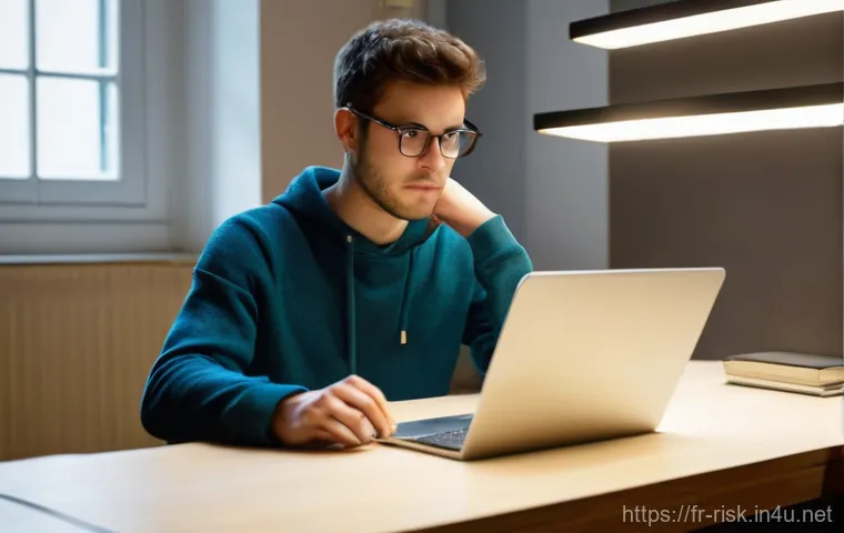 키로거 공격 원리 및 예방책 - **Prompt:** A young adult, around 20-25 years old, sits at a clean, modern desk, illuminated by the ...