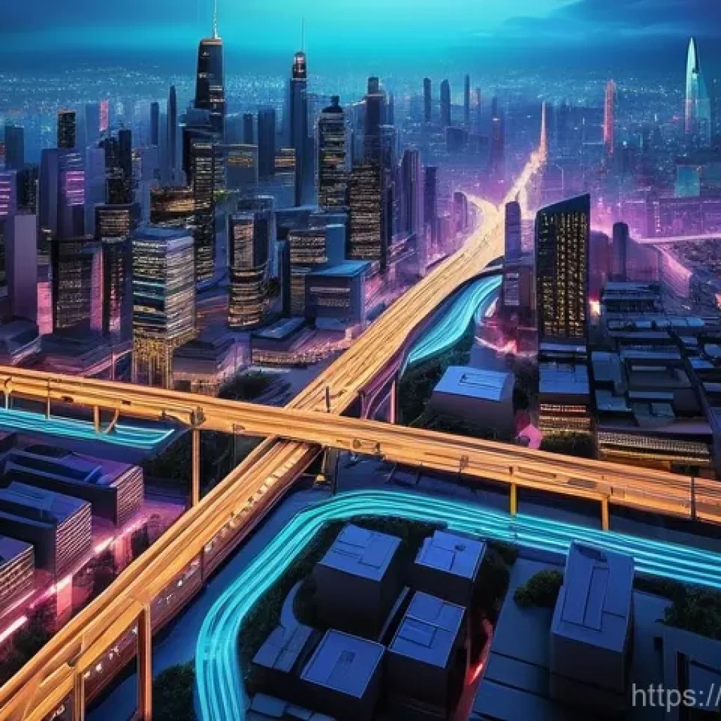 5G 네트워크 보안 이슈 - **Prompt 1: The Labyrinth of 5G Connectivity**
    "An intricate, futuristic cityscape at dusk, view...